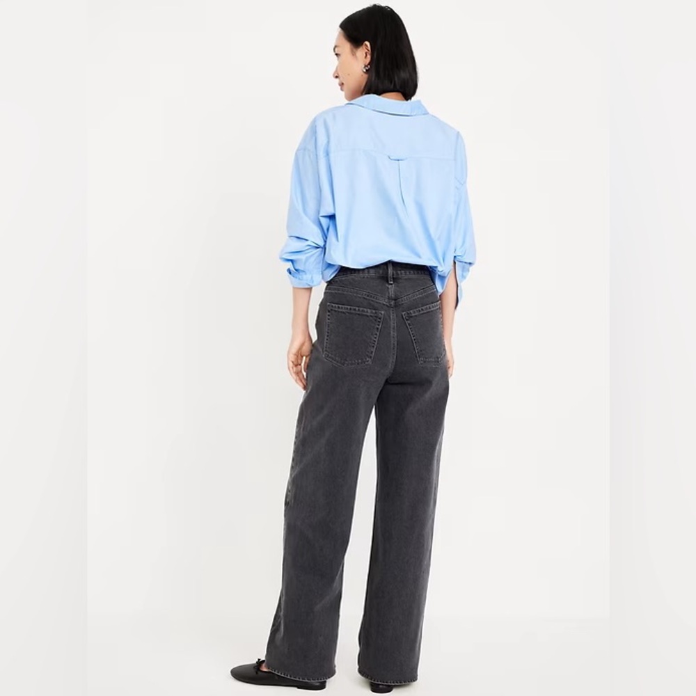 Extra High-Waisted Wide-Leg Jeans in size 14 tall NWT - Picture 4 of 4